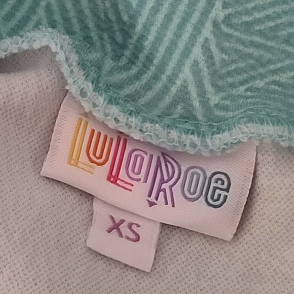 Lularoe light blue pencil skirt with design - Picture 11 of 14